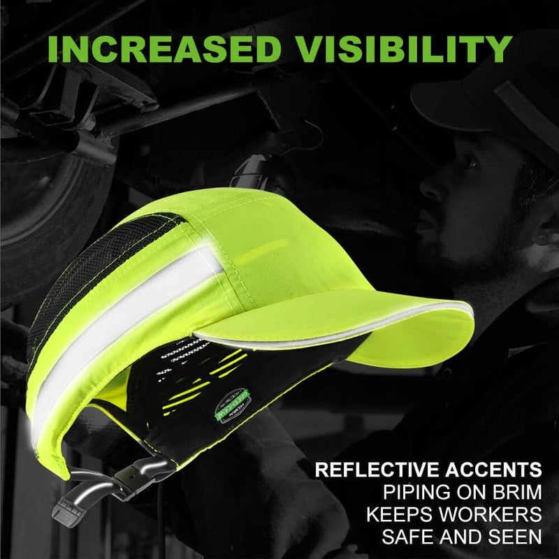 GREEN DEVIL Bump Cap for Safety Baseball Cap Style Hard Hats for Adult Men Women Breathable Lightweight Safety Hat for Head Protection with Reflective Stripes - Image 5
